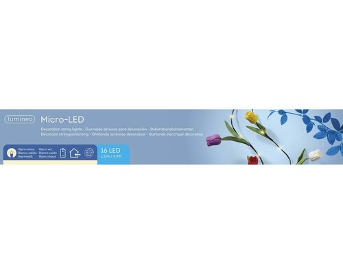 Decoris Micro decostring tulp 150 cm mix - afbeelding 2