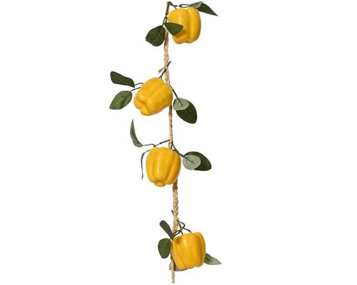 Decoris paprikaguirlande 140 cm geel