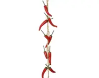 Decoris peperguirlande 140 cm rood