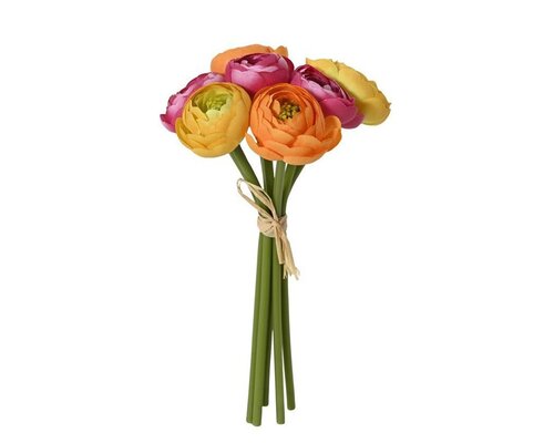 Decoris Ranonkelsteel 14 cm oranje mix