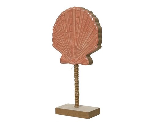 Decoris schelp 24 cm roze