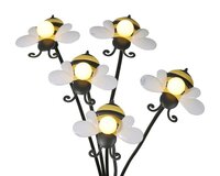 Decoris Solar tuinsteker bee 60 cm geel/warm-wit - afbeelding 2