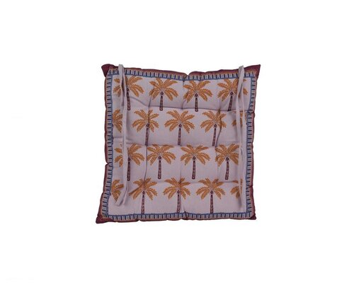 Decoris stoelkussen kleine palmboom 40 x 40 cm mix