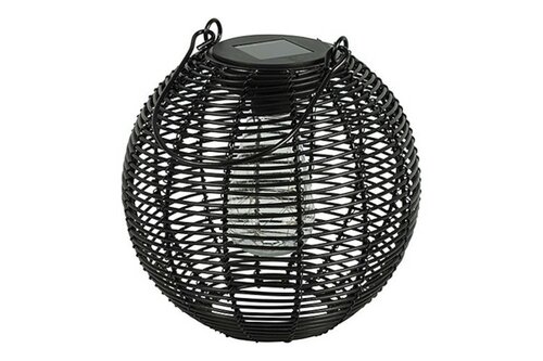 Decostar Hanglamp solar LED Eliya L 20 cm zwart