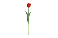 Decostar kunstbloem Tulipa (parkiet) 40 cm rood