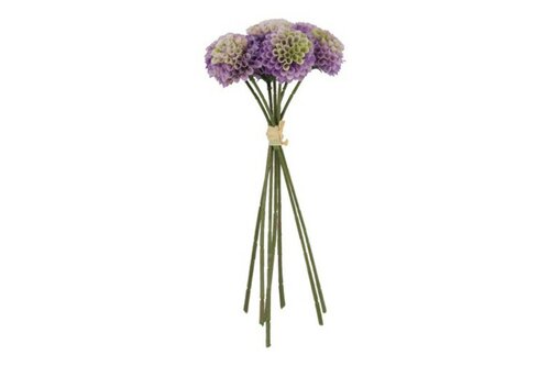 Decostar kunstboeket Dahlia Pompon 27 cm paars
