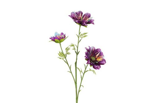 Decostar zijdebloem Dahlia iriserend 62 cm paars