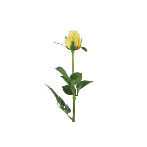 Decostar zijdebloem roos 70 cm geel
