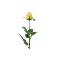 Decostar zijdebloem roos 70 cm geel
