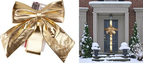 Deurstrik 40 cm shiny goud