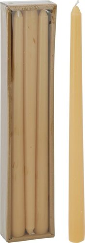 Dinerkaarsen 6 stuks 30 cm oker