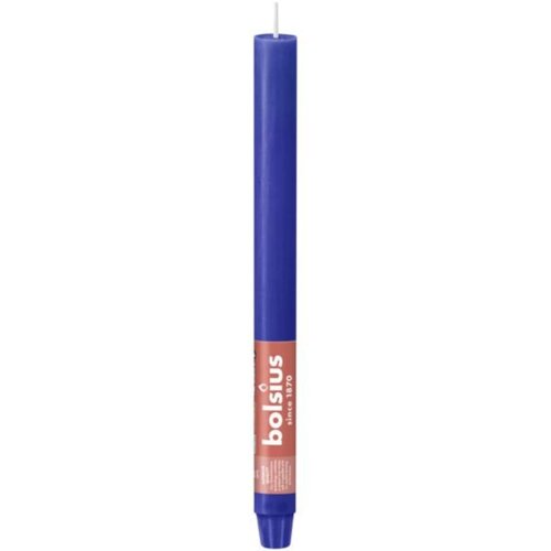 Bolsius huishoudkaars rustiek 27 cm Majorelle Blue