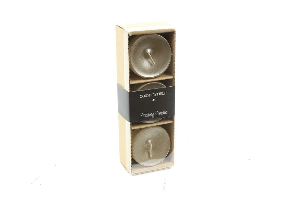Drijfkaars Bollie 5 cm metallic zilver