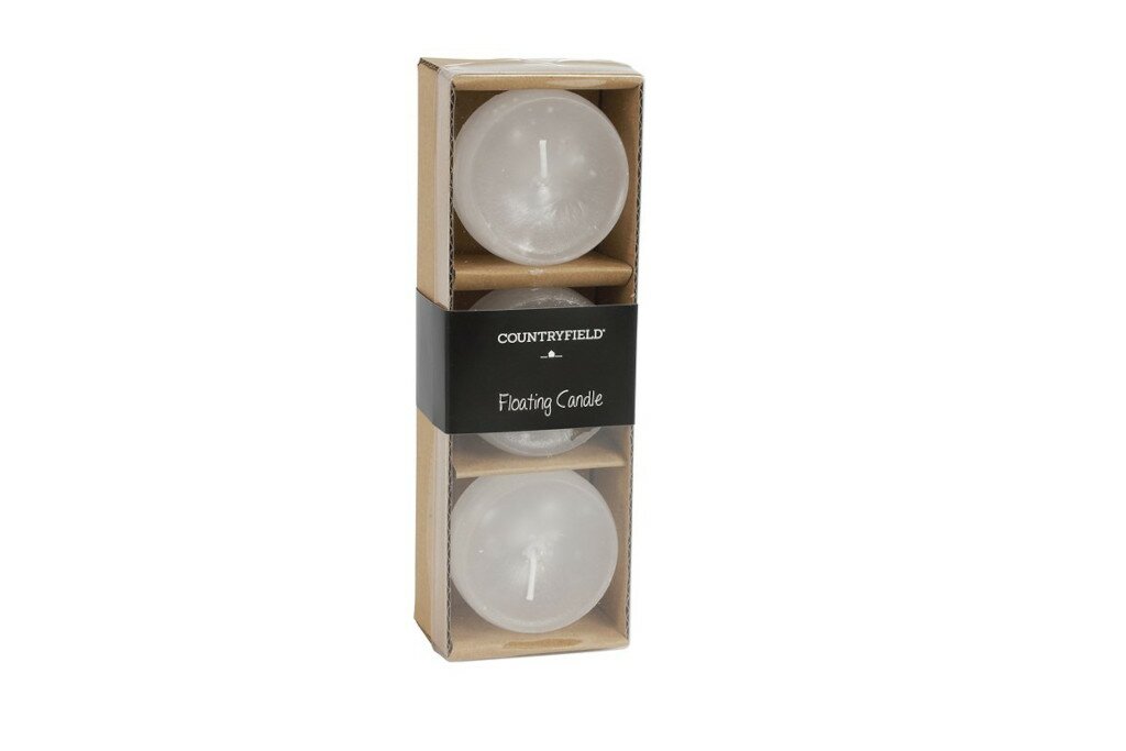 Drijfkaars Bollie 8 cm wit