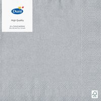 Duni servetten zilver 33x33 cm