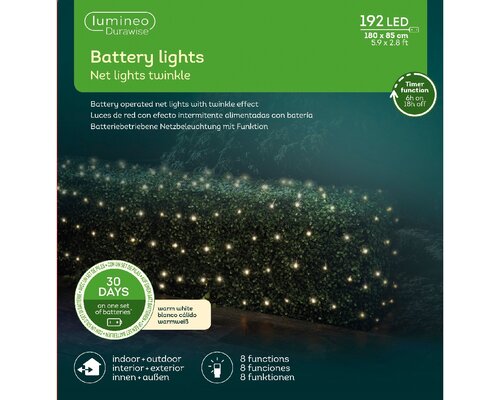 Durawise led netverlichting fonkel buiten 192 lampjes - afbeelding 2