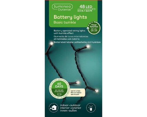 Durawise led twinkle warm wit 48 lampjes - afbeelding 2