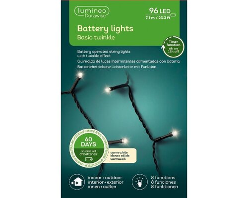 Durawise led twinkle warm wit 96 lampjes - afbeelding 2