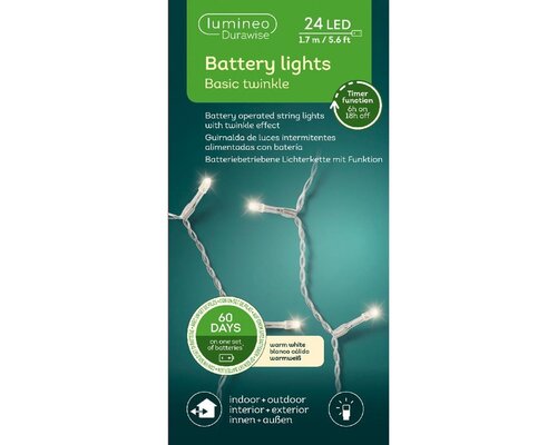 Durawise led warm wit 24 lampjes transparant - afbeelding 2