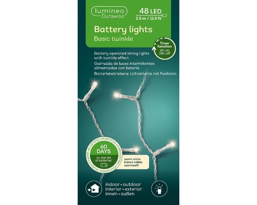 Durawise led warm wit 48 lampjes transparant - afbeelding 2