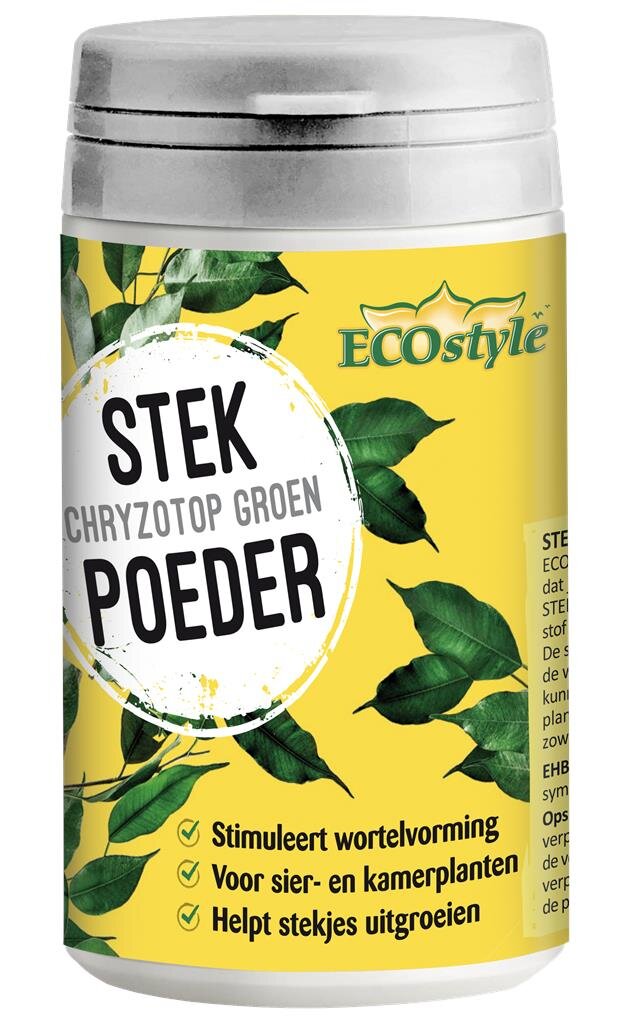 ECOstyle Stekpoeder Stimuleert Wortelvorming - Voor Sier & Kamerplanten - Helpt Stekjes Uitgroeien tot een Volwaardige Plant - 25 GR