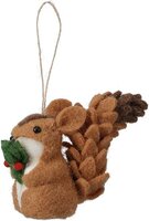 Kersthanger eekhoorn 11 cm bruin