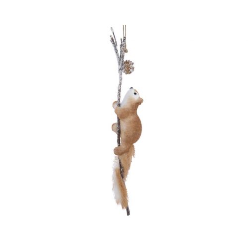 Eekhoorn op tak foam bruin 58 cm