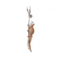 Eekhoorn op tak foam bruin 58 cm