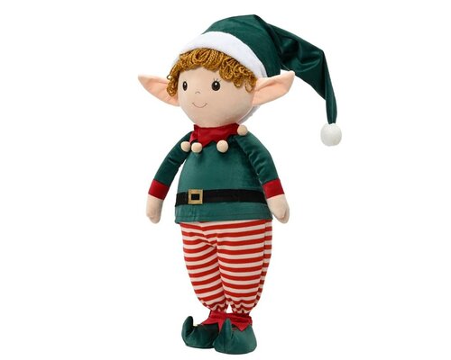 Elf staand 90 cm groen/rood