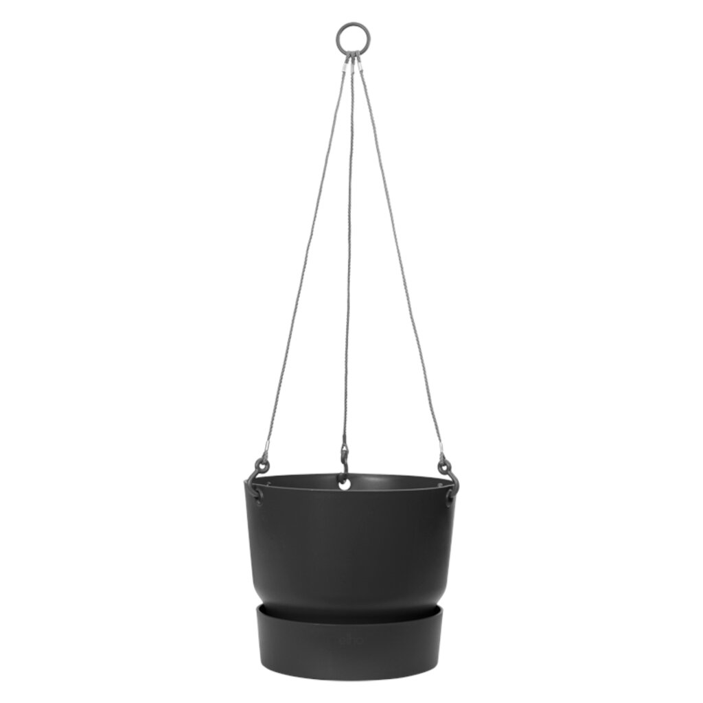 Elho greenville black hanging basket