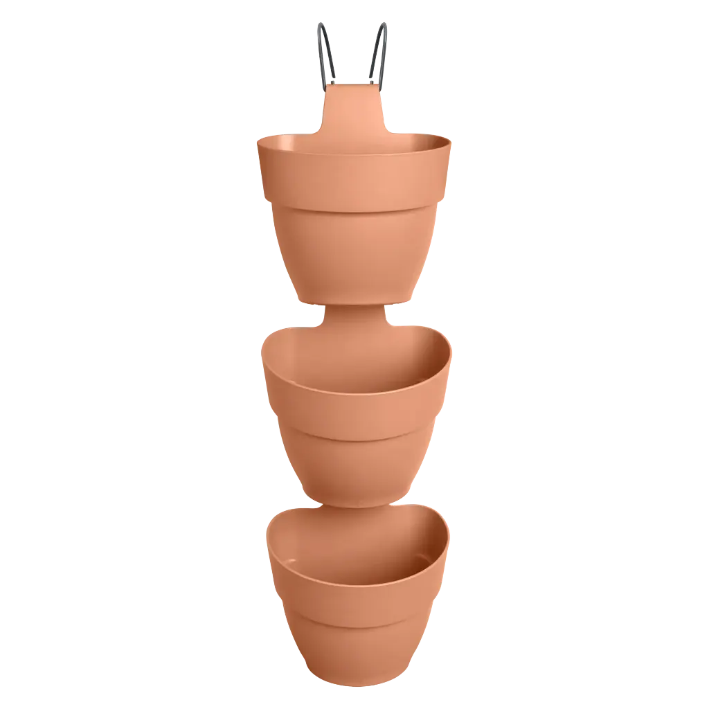 Elho Vibia Campana Vertical Forest 21 - Plantenbak voor Balkonbuiten - Ø 20.7 x H 29.7 cm - Bruin/Terra