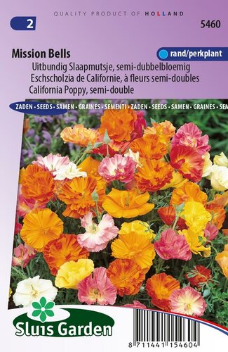 Eschscholzia Californica zaden Mission Bells slaapmutsje