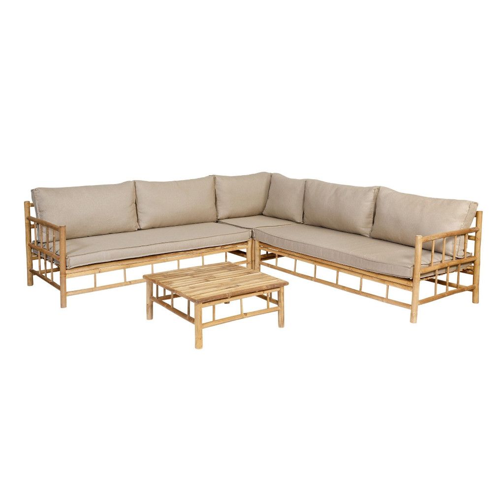 Exotan Bamboo loungeset bruin