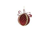 Kersthanger foam 8 cm ossenbloed rond