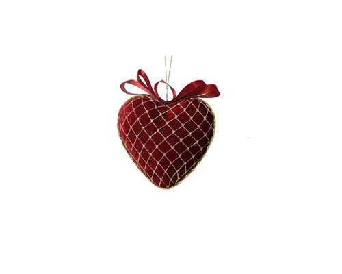 Kersthanger foam 8 cm ossenbloed hart