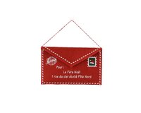 Kersthanger envelop polyester 20 cm rood
