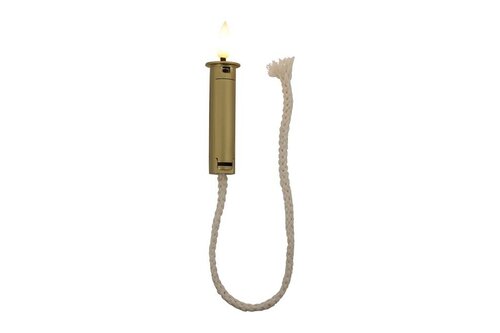 Led fles kaars vlam Lyon D 2,2 cm H 10 cm goud - afbeelding 1