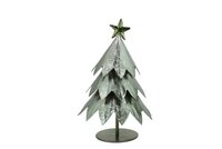 Scottish kerstboom licht groen ijzer 18 cm