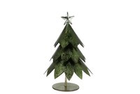 Scottish kerstboom donker groen ijzer 18 cm
