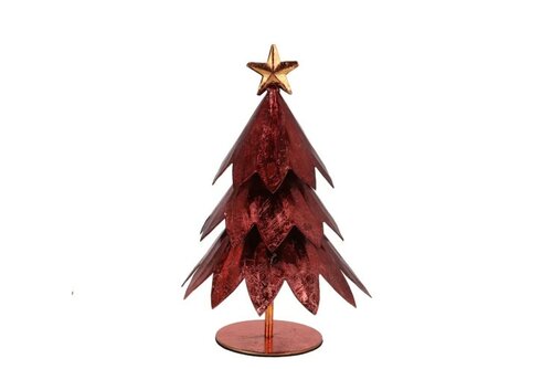 Scottish kerstboom donker bruin ijzer 18 cm