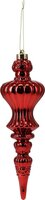 Kersthanger kunststof 31 cm rood