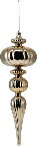 Kersthanger kunststof 31 cm bol goud
