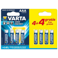 Varta High energy aaa batterijen 4+4 gratis