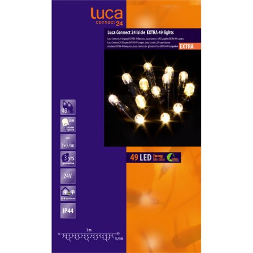Icicle luca connect 24 led 49 lampjes warm wit - afbeelding 2