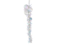 Kersthanger ijspegel acryl 17 cm iris