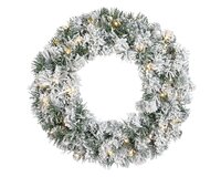Imperial krans met sneeuw 40 lamps 50 cm - afbeelding 2
