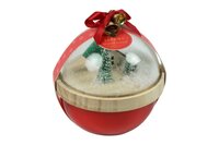 Countryfield kaars kerstbal heine 12 cm rood