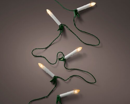 Kerstverlichting kaars 30 lampjes klassiek warm - afbeelding 1