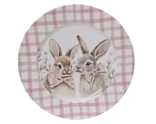 Kaemingk Bord Pasen D 33 cm roze