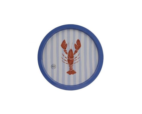 Kaemingk Decobord kreeft D 32 cm blauw
